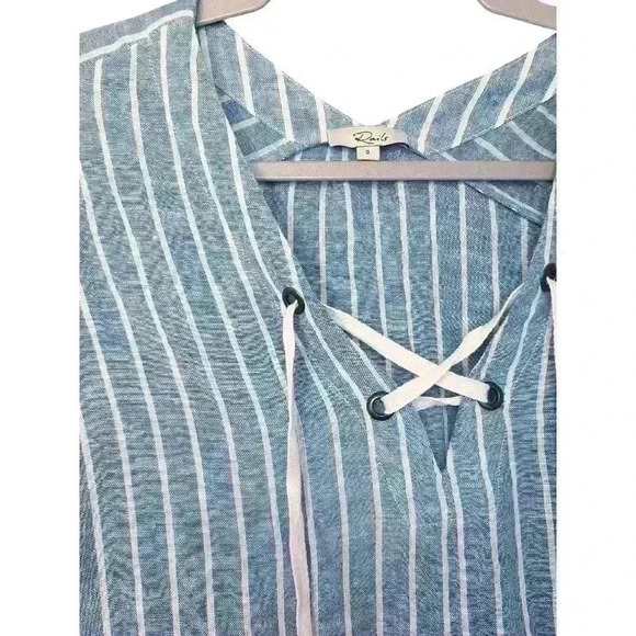 Rails Jeri St. Germain Stripe Linen Top Size Small - Picture 3 of 8